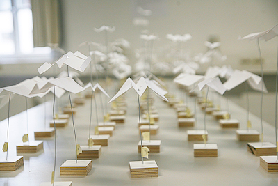 Exhibition of generated paper airplanes